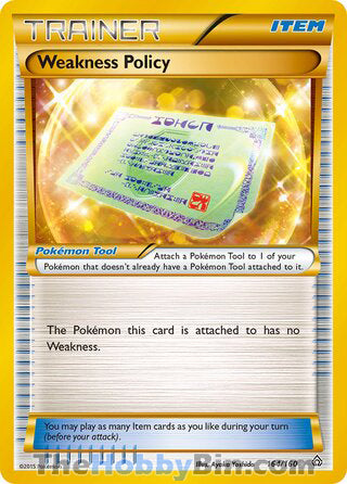 0164 Weakness Policy Secret Rare Primal Clash