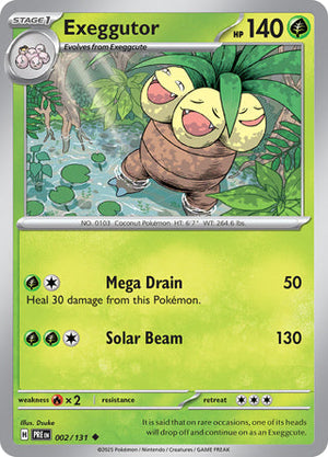 0002 Exeggutor Uncommon Prismatic Evolutions