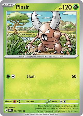 Pinsir Prismatic Evolutions Common #003/131