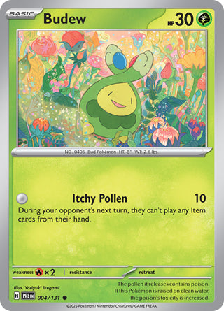 Budew #4/131 Common - Prismatic Evolutions Pokemon card