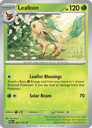 Leafeon Prismatic Evolutions Rare #005/131