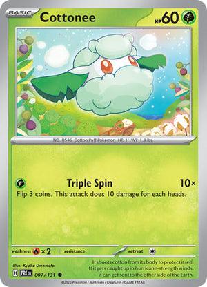 0007 Cottonee Common Prismatic Evolutions