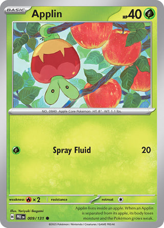 Applin #9/131 Common - Prismatic Evolutions Pokemon card