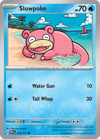 Slowpoke #18/131 Common - Prismatic Evolutions Pokemon card
