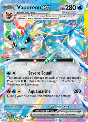 0023 Vaporeon ex Double Rare Prismatic Evolutions