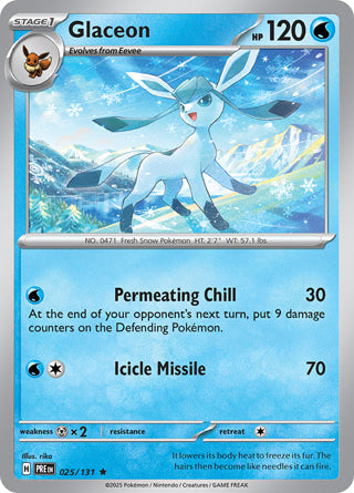 Glaceon Prismatic Evolutions Rare #025/131