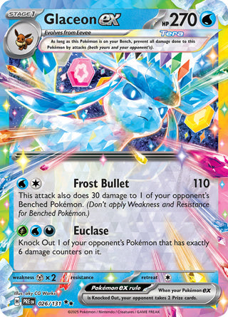 Glaceon ex #26/131 Double Rare - Prismatic Evolutions Pokemon card