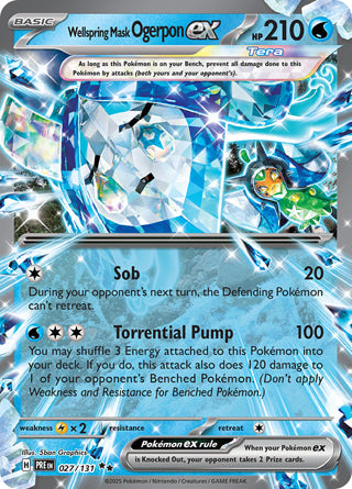 Wellspring Mask Ogerpon ex #27/131 Double Rare - Prismatic Evolutions Pokemon card