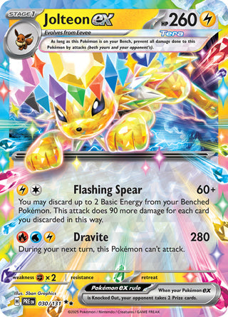 Jolteon ex #30/131 Rare - Prismatic Evolutions Pokemon card