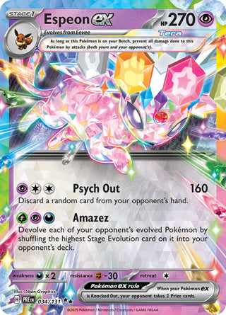 Espeon ex Prismatic Evolutions Double Rare #034/131