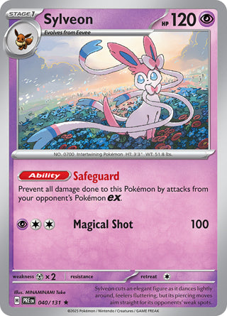 Sylveon #40/131 Rare - Prismatic Evolutions Pokemon card