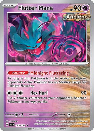 Flutter Mane Prismatic Evolutions Rare #043/131