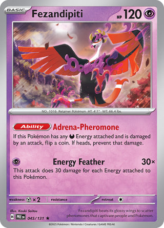 Fezandipiti #45/131 Rare - Prismatic Evolutions Pokemon card