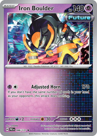 Iron Boulder #46/131 Rare - Prismatic Evolutions Pokemon card