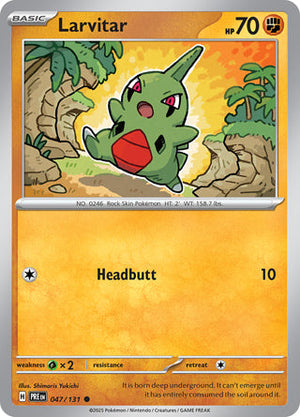0047 Larvitar Common Prismatic Evolutions