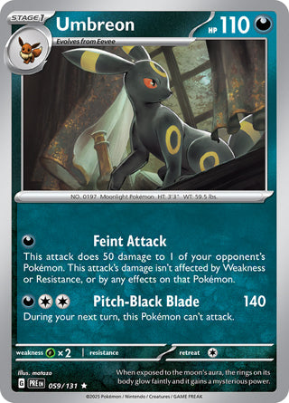 Umbreon #59/131 Rare - Prismatic Evolutions Pokemon card