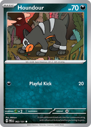 Houndour #62/131 Common - Prismatic Evolutions Pokemon card