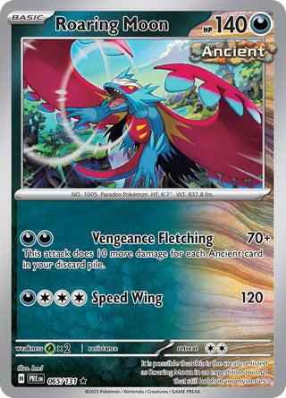 Roaring Moon #65/131 Rare - Prismatic Evolutions Pokemon card
