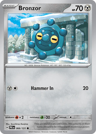 Bronzor #66/131 Common - Prismatic Evolutions Pokemon card