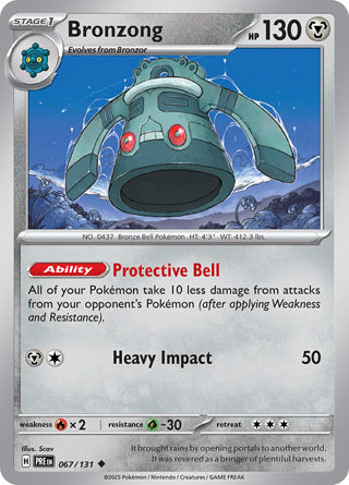 Bronzong #67/131 Uncommon - Prismatic Evolutions Pokemon card