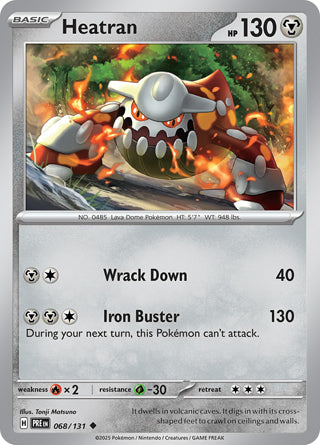 Heatran #68/131 Uncommon - Prismatic Evolutions Pokemon card