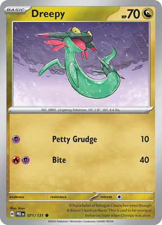 Dreepy Prismatic Evolutions Common #071/131