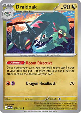 Drakloak #72/131 Common - Prismatic Evolutions Pokemon card