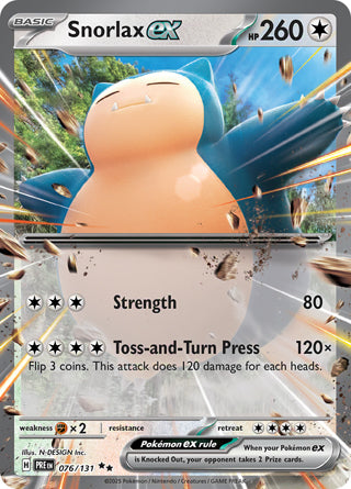 Snorlax ex Prismatic Evolutions Double Rare #076/131