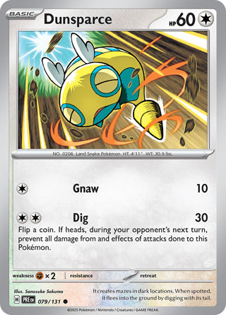 Dunsparce #79/131 Common - Prismatic Evolutions Pokemon card