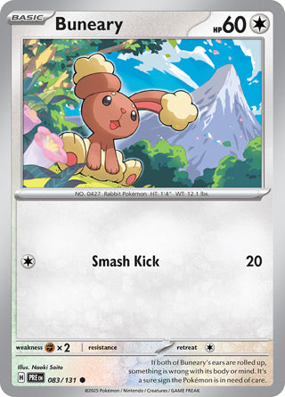Buneary #83/131 Common - Prismatic Evolutions Pokemon card