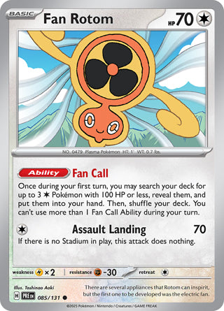Fan Rotom #85/131 Common - Prismatic Evolutions Pokemon card