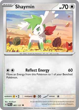 Shaymin #87/131 Uncommon - Prismatic Evolutions Pokemon card