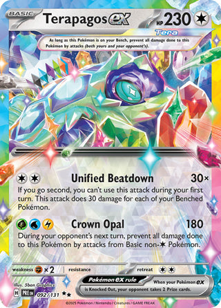 Terapagos ex #92/131 Double Rare - Prismatic Evolutions Pokemon card