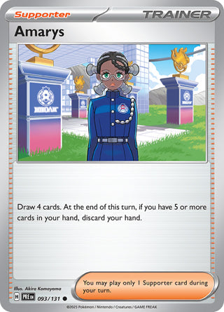 Amarys #93/131 Common - Prismatic Evolutions Pokemon card
