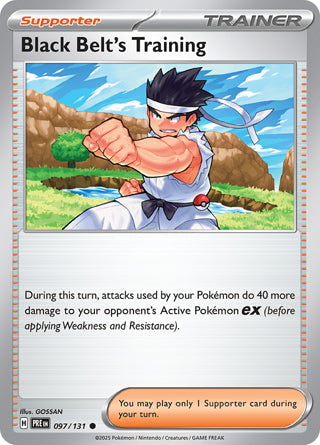 Black Belt's Training #97/131 Common - Prismatic Evolutions Pokemon card