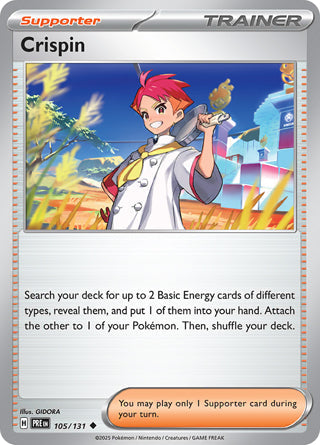 Crispin #105/131 Uncommon - Prismatic Evolutions Pokemon card