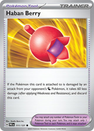 Haban Berry #111/131 Common - Prismatic Evolutions Pokemon card