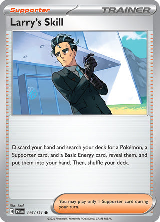 Larry's Skill #115/131 Common - Prismatic Evolutions Pokemon card