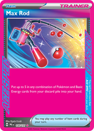 Max Rod #116/131 ACE SPEC Rare - Prismatic Evolutions Pokemon card