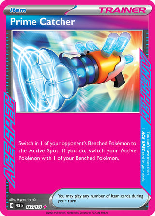 Prime Catcher #119/131 ACE SPEC Rare - Prismatic Evolutions Pokemon card