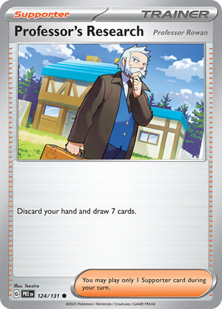 Professor's Research [Professor Rowan] #124/131 Common - Prismatic Evolutions Pokemon card