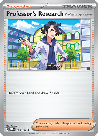 Professor's Research [Professor Sycamore] #125/131 Common - Prismatic Evolutions Pokemon card