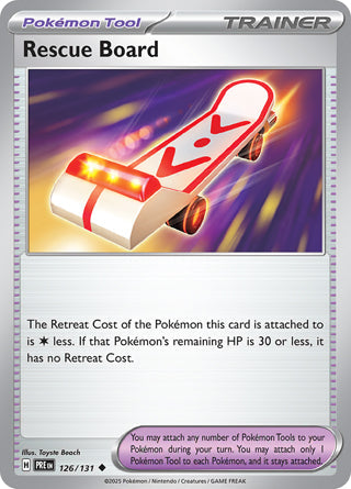 Rescue Board #126/131 Uncommon - Prismatic Evolutions Pokemon card