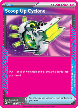 Scoop Up Cyclone #128/131 ACE SPEC Rare - Prismatic Evolutions Pokemon card