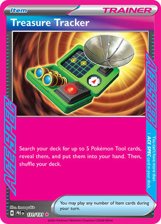 Treasure Tracker #131/131 ACE SPEC Rare - Prismatic Evolutions Pokemon card