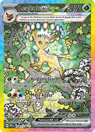 Leafeon ex #144/131 Special Illustration Rare - Prismatic Evolutions Pokemon card