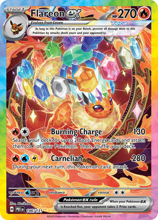Flareon ex #146/131 Special Illustration Rare - Prismatic Evolutions Pokemon card