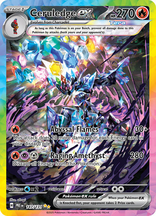 Ceruledge ex #147/131 Special Illustration Rare - Prismatic Evolutions Pokemon card