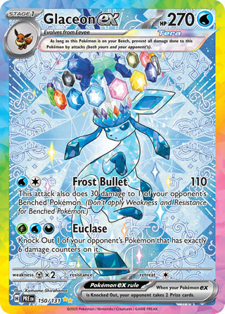 Glaceon ex Prismatic Evolutions Special Illustration Rare #150/131