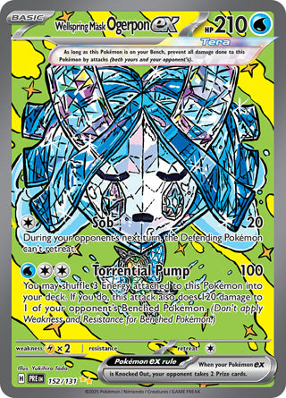 Wellspring Mask Ogerpon ex #152/131 Special Illustration Rare - Prismatic Evolutions Pokemon card